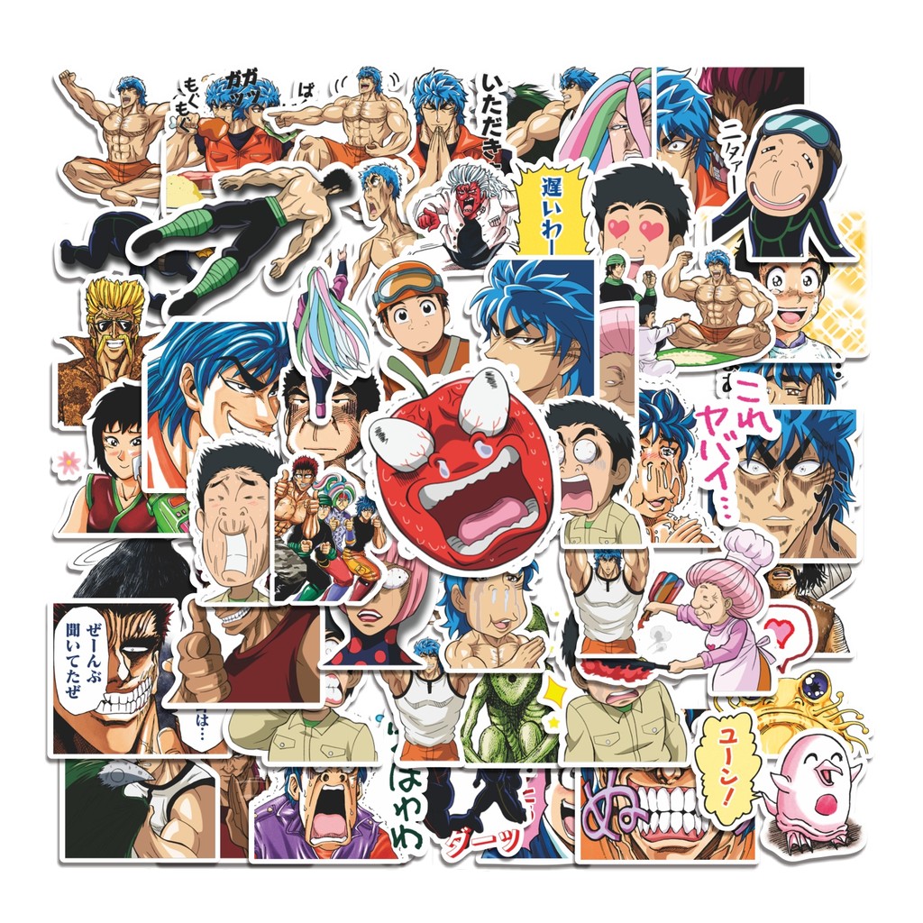 

COD 50 Pcs Stiker Toriko Anime Lucu Anti Air Untuk Dekorasi Notebook Sepeda Skateboard Handphone DIY