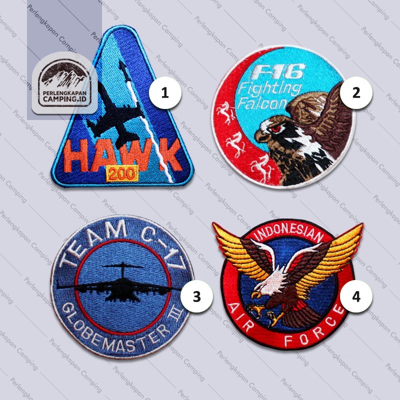 Bordir Logo Emblem Bordir | Emblem Woven | Emblem Air Forcebisa pesan satuan