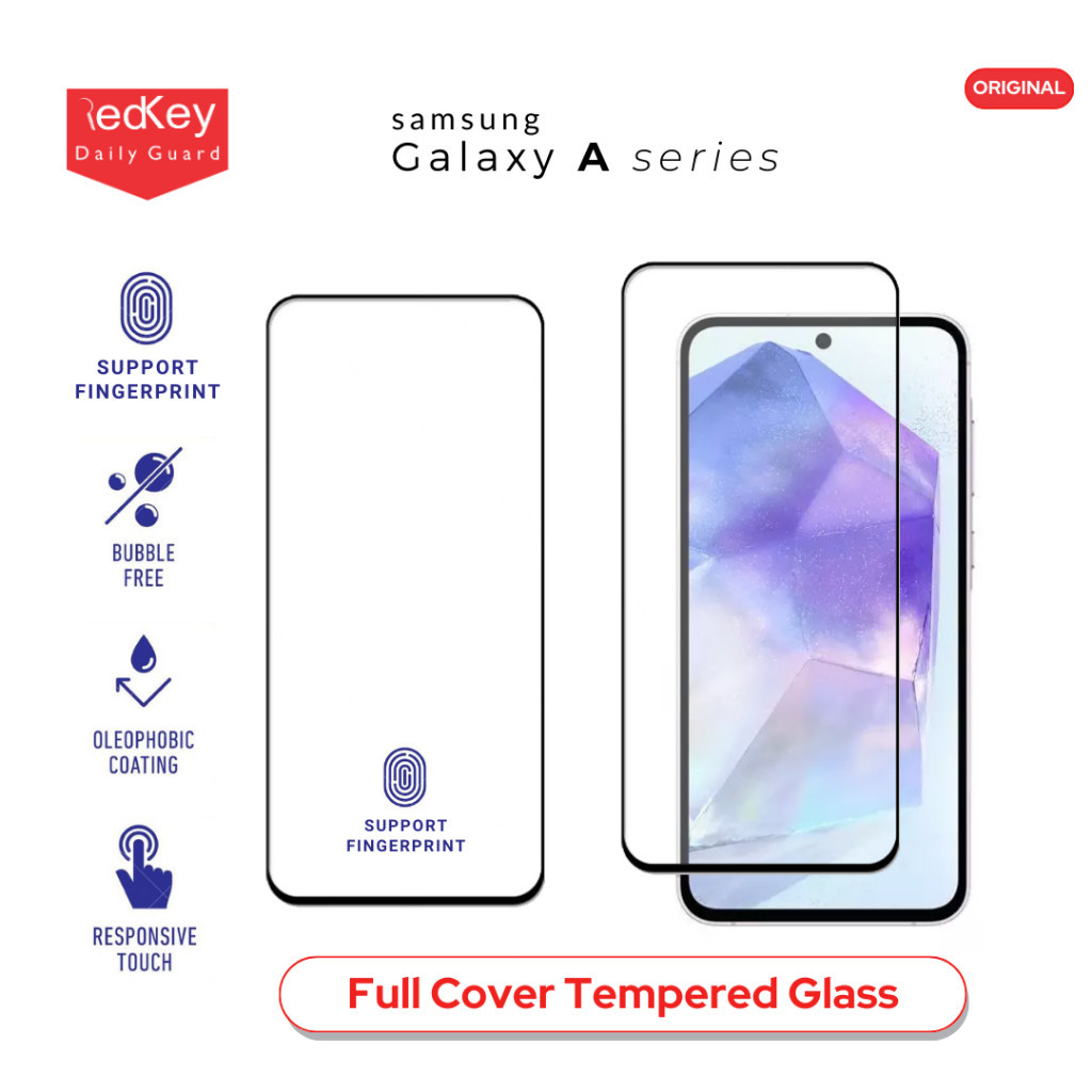 Tempered Glass Samsung Galaxy A16 A26 A36 A56 5G 4G - Redkey Premium Anti Gores Clear HD Full Cover 