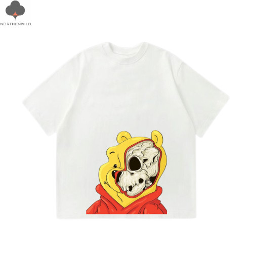 UNISEX TSHIRT WHITE WINNIE THE POOH SKULL size S-M-L-XL costum 24s
