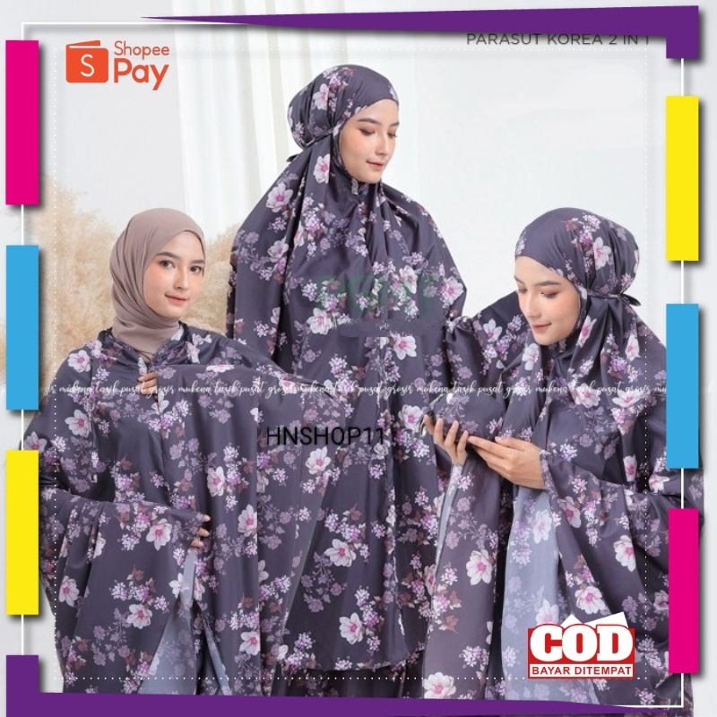 [PREMIUM ORIGINAL] Mukenah Dewasa Traveling Mini/mukenah parasut Korea premium 2in1/ Mukenah Kekinia