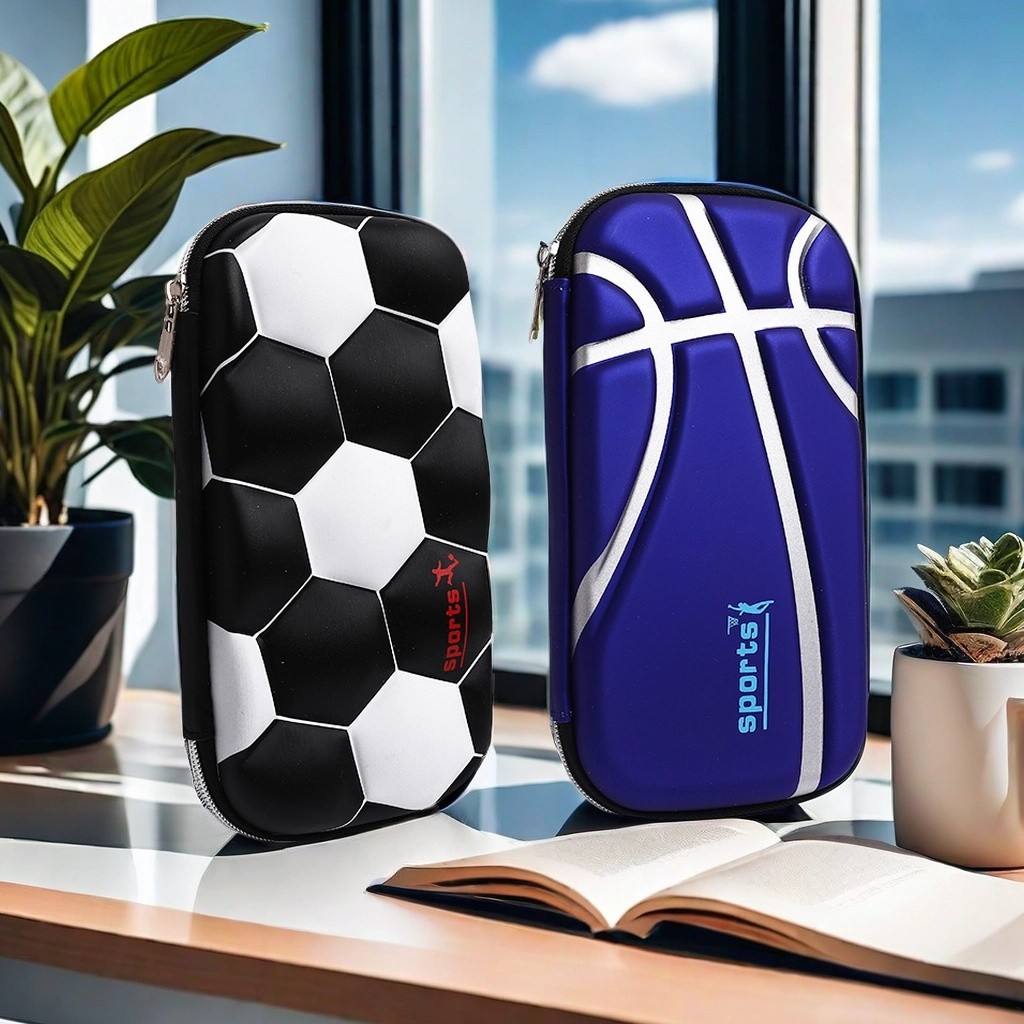 

1pc3D large-capacity sports series writing case, 3D pressable, writing case for boys and students, holiday gift for children,