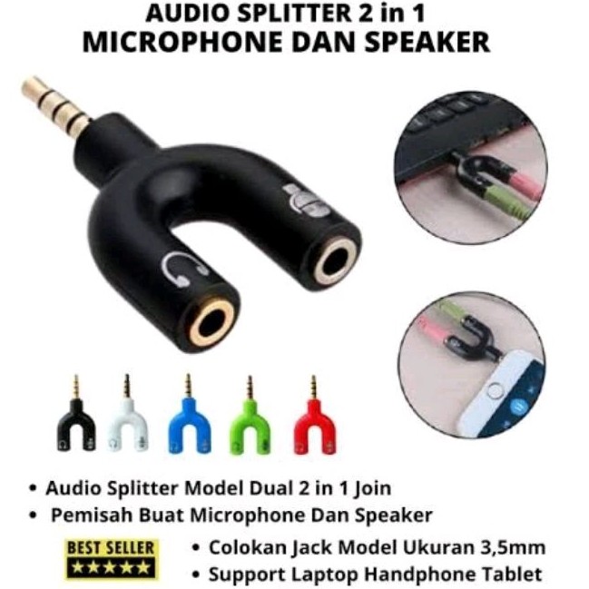 Colokan audio spliter 2 in 1 colokan headset gaming colokan headset 2 in 1 colokan headset ke handph