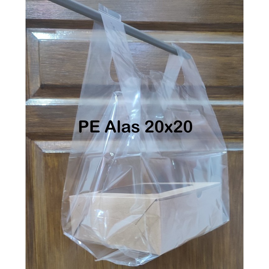 

kresek pp alas kotak / lipat 20x20 - PE alas 20x20