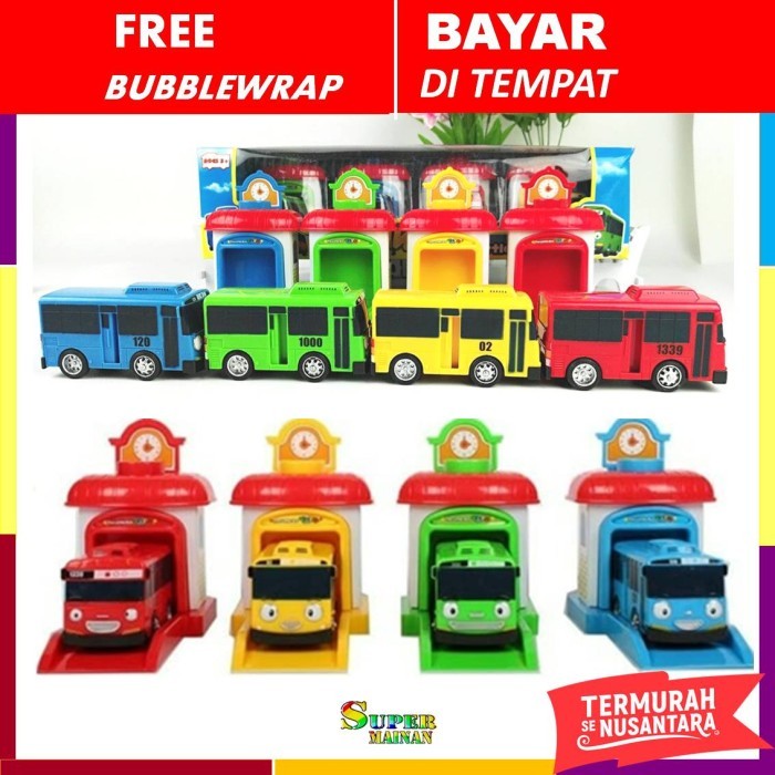 mainan anak laki laki 2 3 4 tahun mainan bis bus mobil tayo bus 1 set