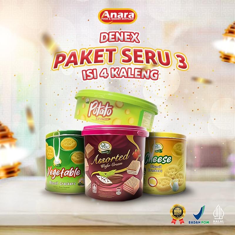 

(DAPAT 4 TOPLES) DENEX Paket Seru 3 Hidangan Hari Raya - Cocok untuk hajatan, Hidangan menyambut tamu