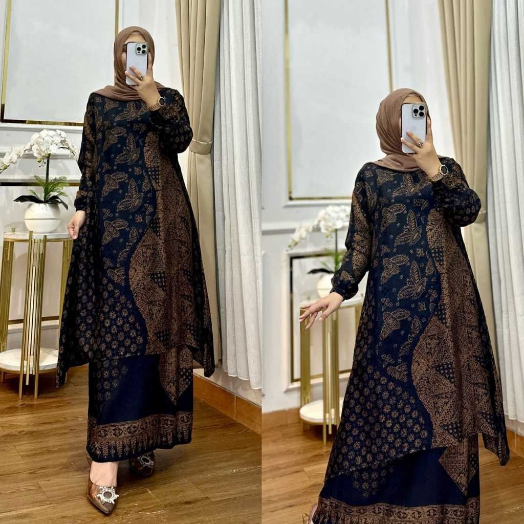 SET BATIK SUTRA MEEAH HIGH QUALITY SET BATIK SUPER MEWAH BATIK SERAGAMAN BATIK KONDANGAN SUTRA