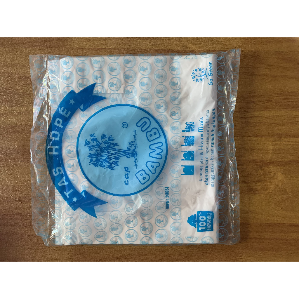 Toko Salmina Tas Kantong Plastik HDPE Putih Bambu / kantongan Plastik Putih lebar 28 besar