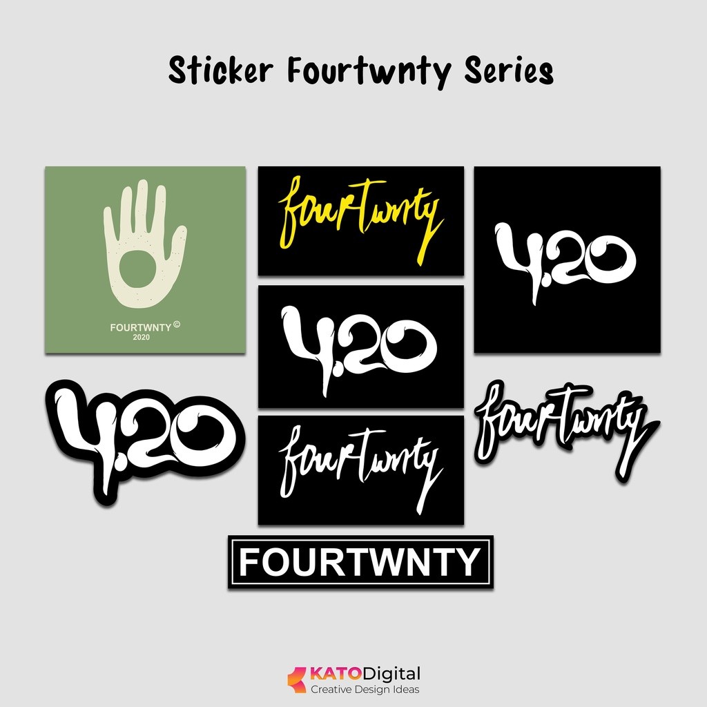 Stiker Band Indie Indonesia Fourtwnty Sticker Vinyl Logo 4.20 Four Twenty Gitar Helm Motor Laptop