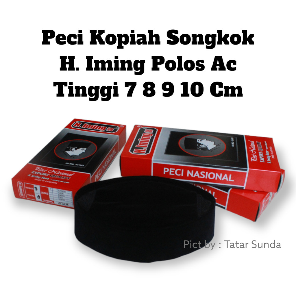 H Iming Sons Kopiah Hitam Peci Kopeah Kopyah Songkok Original Iming Motif Ac Songkok Halus Beludru T