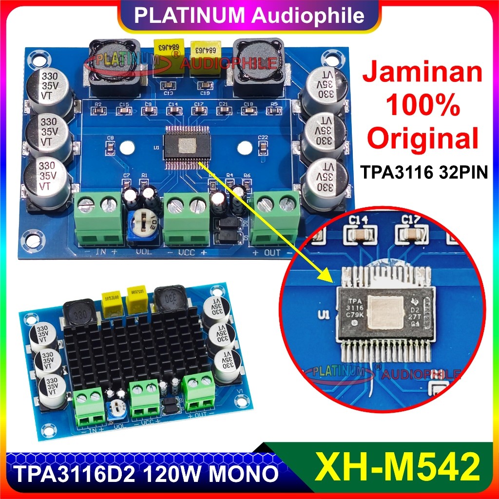 TPA3116 Class D Amplifier 120W Mono Original Chip TPA3116D2 XH-M542