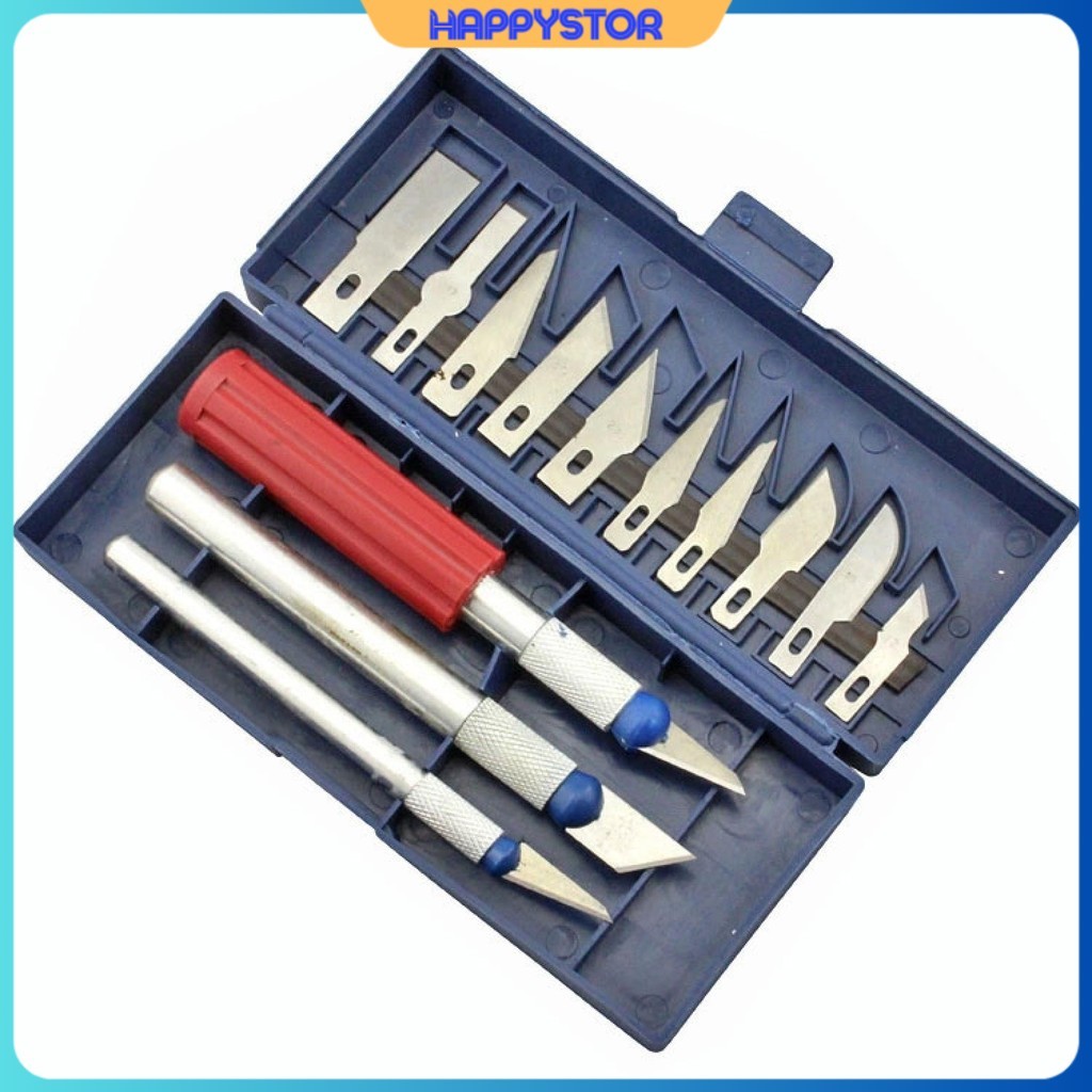 

KNIFEZER Set Pisau Ukir Seni 13 in 1 Crafting Knife 3 Handle - A-003