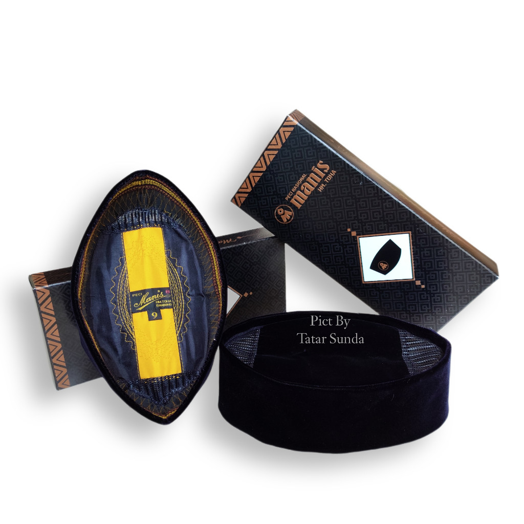 Manis Peci Songkok Kopiah Merek Manis Original Hitam Polos Ac By Algoni