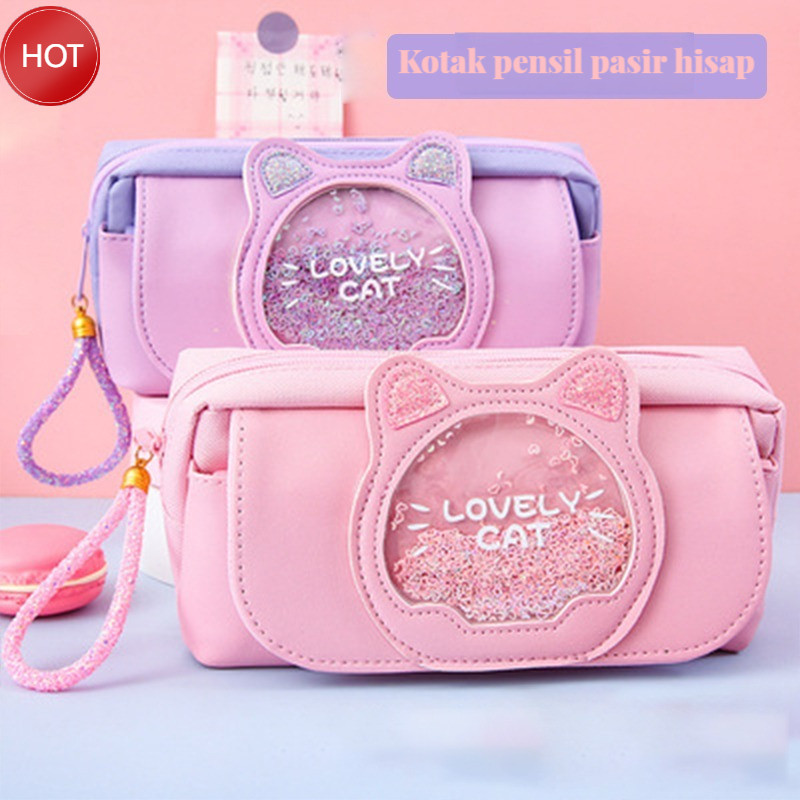 

【CASH ON DELIVERY】 Multifunction Pencil Case Cute Organizer Tempat Pensil Cartoon QuickSand Animal Kotak Tempat Pensil Lucu Kapasitas Besar Kantong Pensil bayi