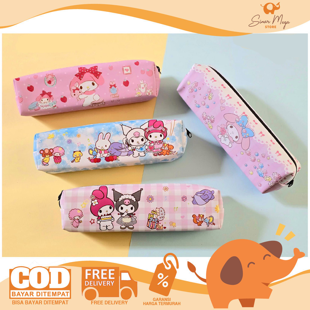 

Fancy Pencil Case Leather PC-306 Karakter Sanrio - Tempat Pensil Bahan Kulit Kain Motif Melody