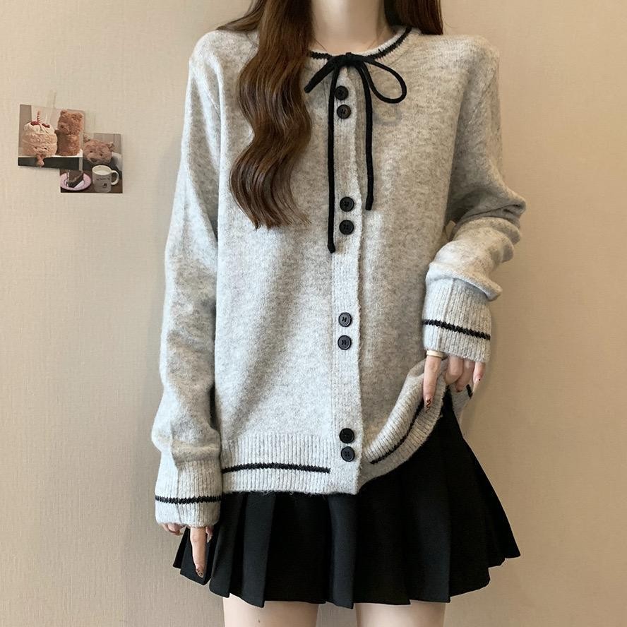 Viona Cardigan Rajut Korea Cardigan Knit Kancing Cardigan Oversize Korean Style