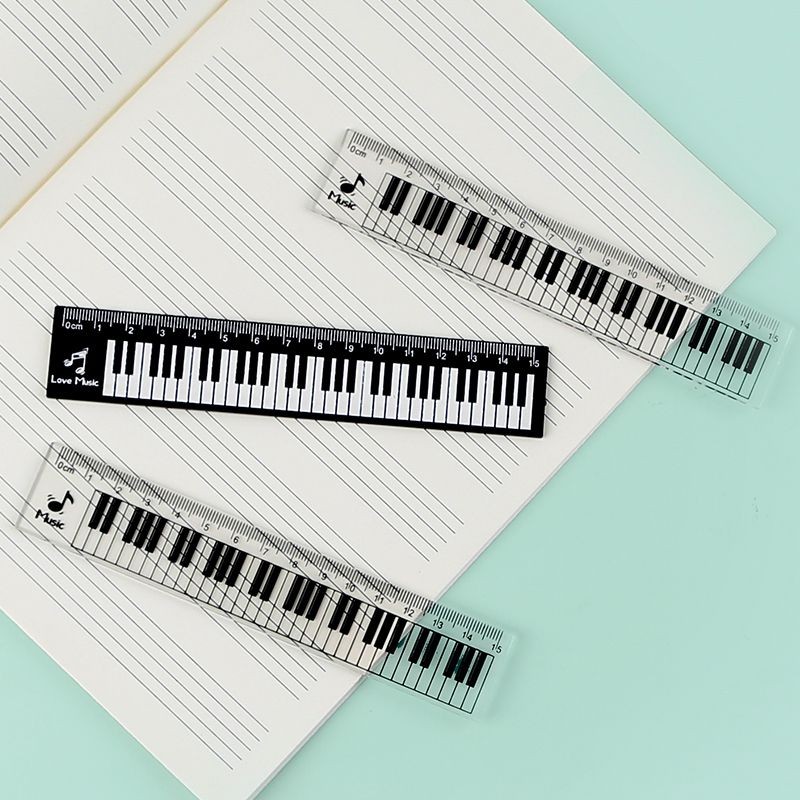 

1 Pcs Music Ruler Rulers Primary School Students Child Painting Measuring Scale Ruler Wholesale Office Supplies