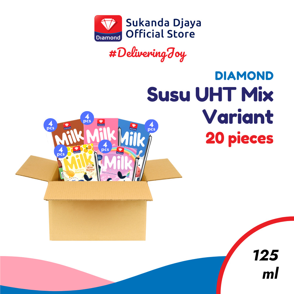 

Diamond Milk Susu UHT Mix Variant 125 Ml 1/2 Karton