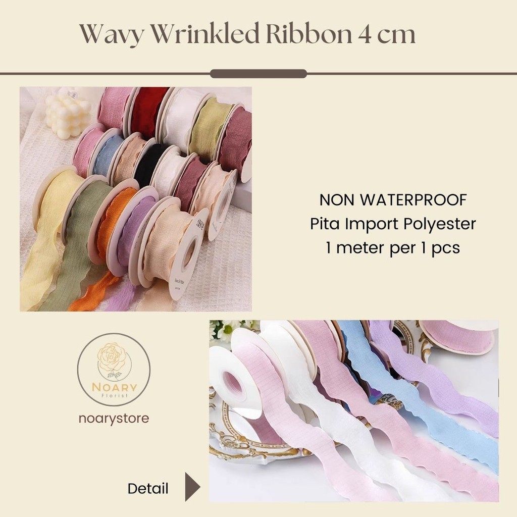 

WAVY WRINKLED RIBBON 4CM
