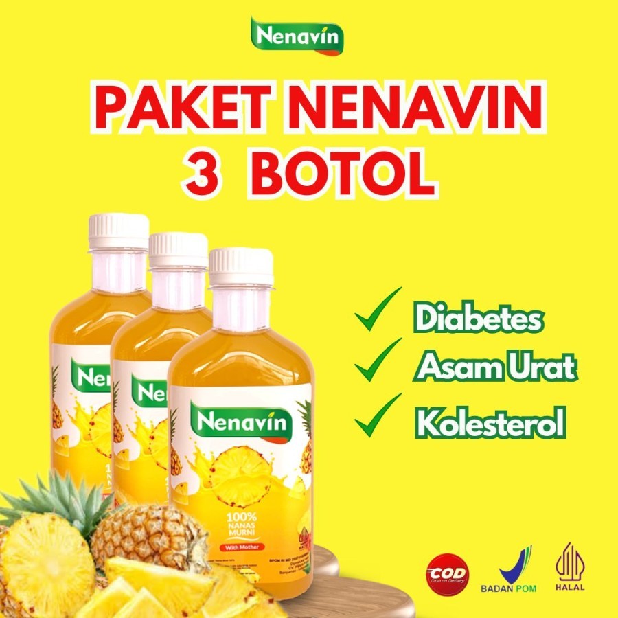 

Nenavin Cuka Nanas Original 100% Nanas Asli Isi 300 ml obat diabetes dan kolesterol