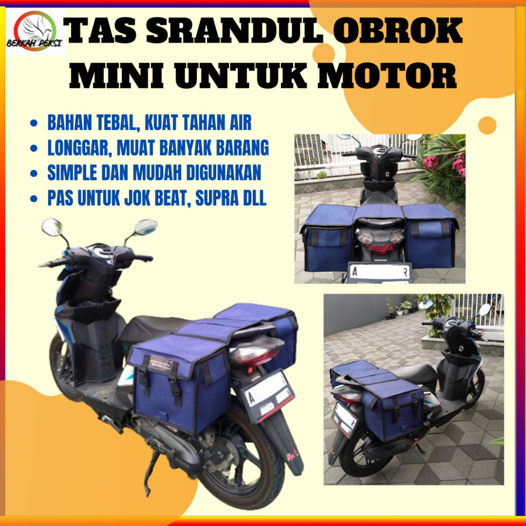 Tas Srandul Obrok MINIMALIS Ukuran Mini untuk Motor Supra Beat Vario Scoopy Ukuran Jok 25-27-30cm