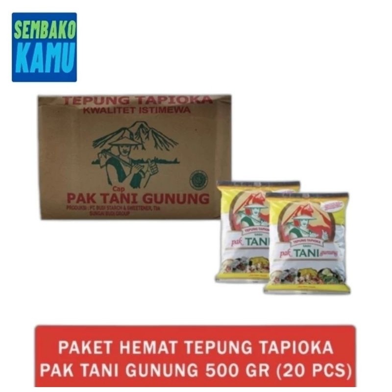 

Tepung Tapioka Cap Tani Gunung 500 gr - 1 Dus Isi 20 pcs