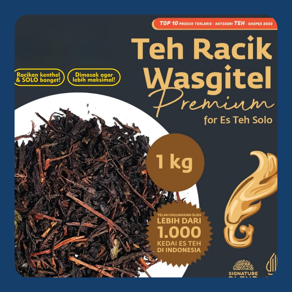 

Sariteh Indonesia Teh Racik Wasgitel Premium - Teh Melati Khas Jawa/Javanese Jasmine Tea - 1 kg