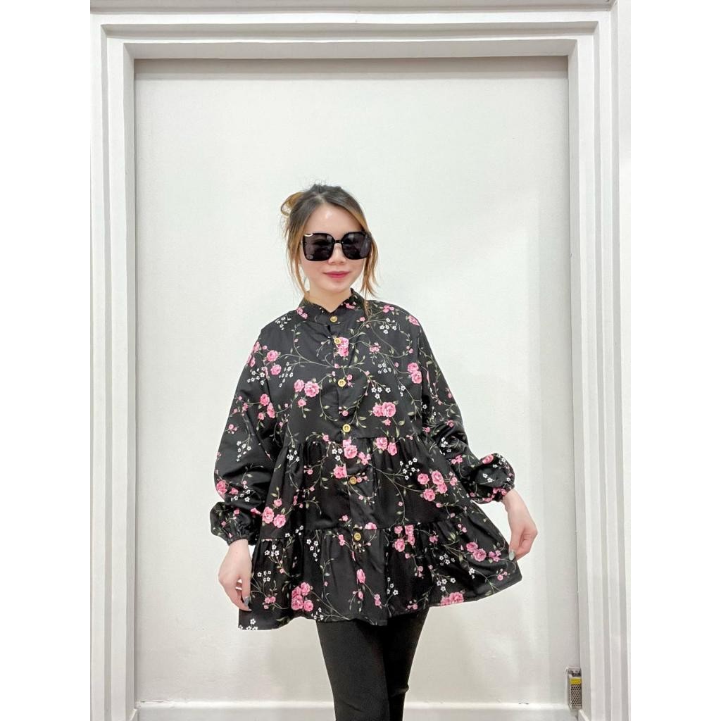 Blouse Mirsany Shakila Oversize Bunga-Bunga Twiscone