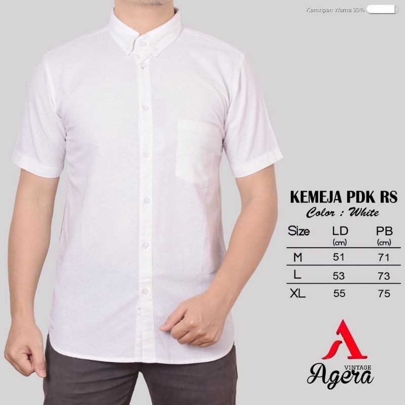 KEMEJA POLOS PREMIUM/AGERA VINTAGE/KEMEJA LENGAN PENDEK PRIA