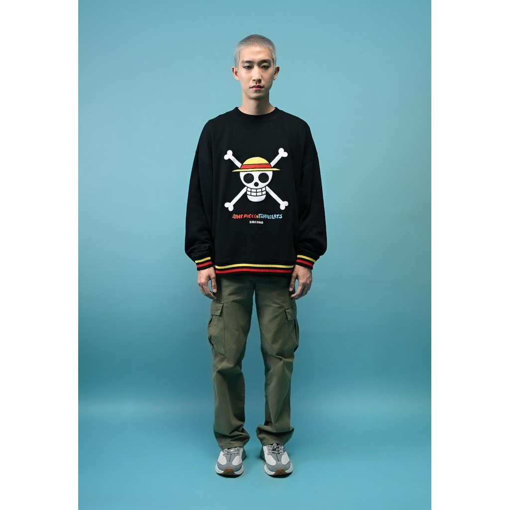 3Second x One Piece x Tahilalats Men's Jacket Crewneck French Terry Wadatsumi 101024