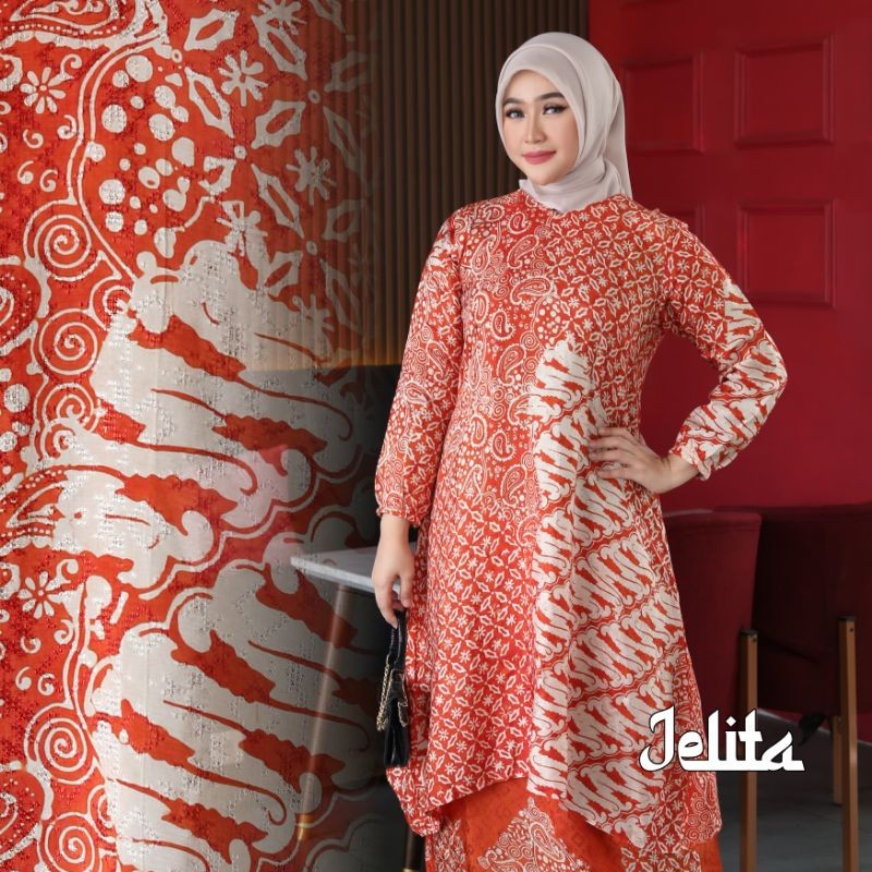 OUTFITKU - Baju kondangan wanita kekinian Gamis kondangan simple elegan Baju kondangan Tunik wanita 