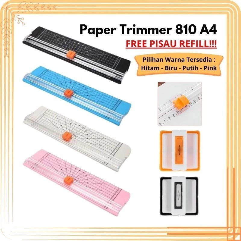 

Alat Potong Kertas Paper Cutter Paper Trimmer Kertas 810 A4 Pemotong Kertas Portabel 12 Inci[MS]