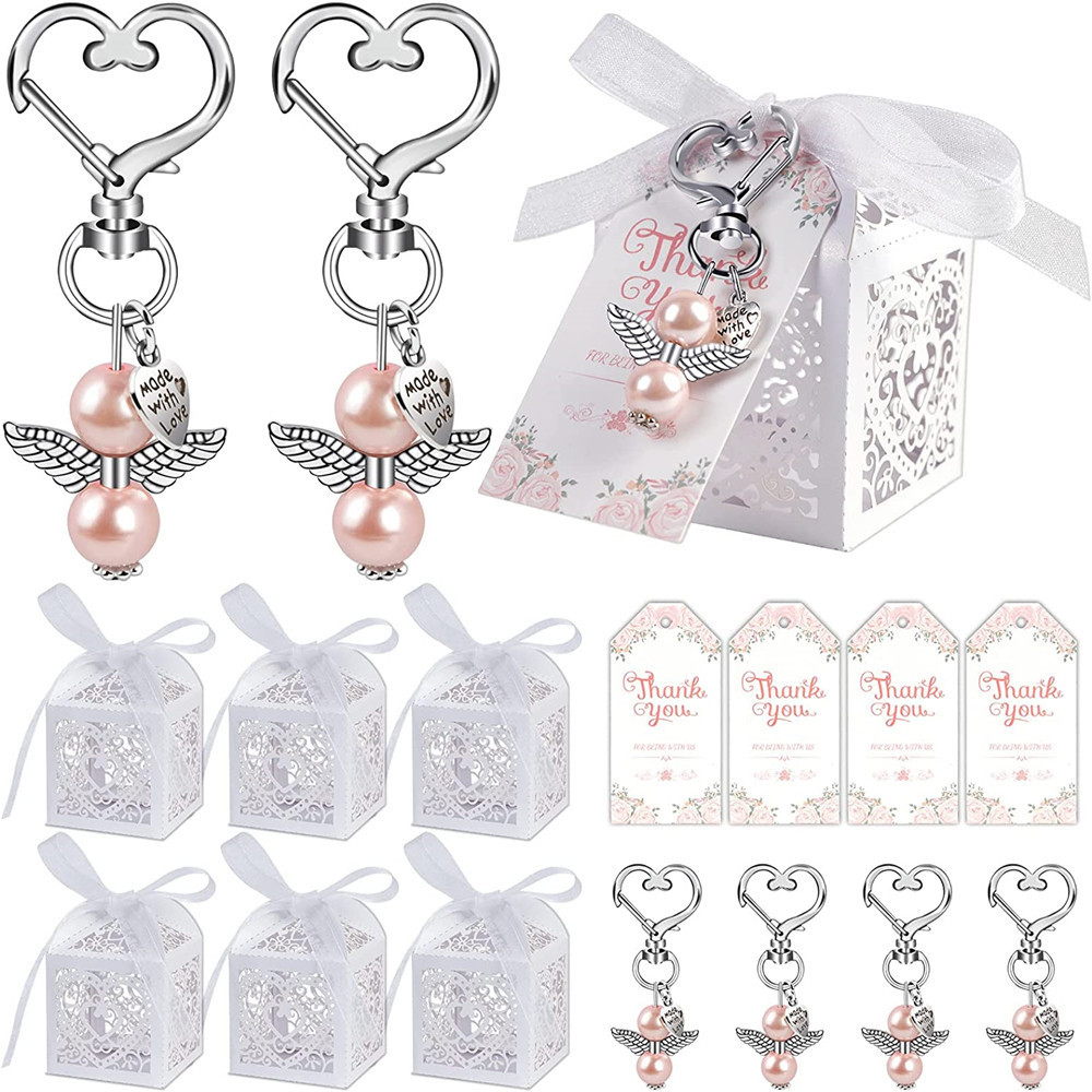 

50pcs Baby Shower Favors Including Cute Angel Keychains 20/10pcs Birthday Party Favors Wedding Favors for Guests