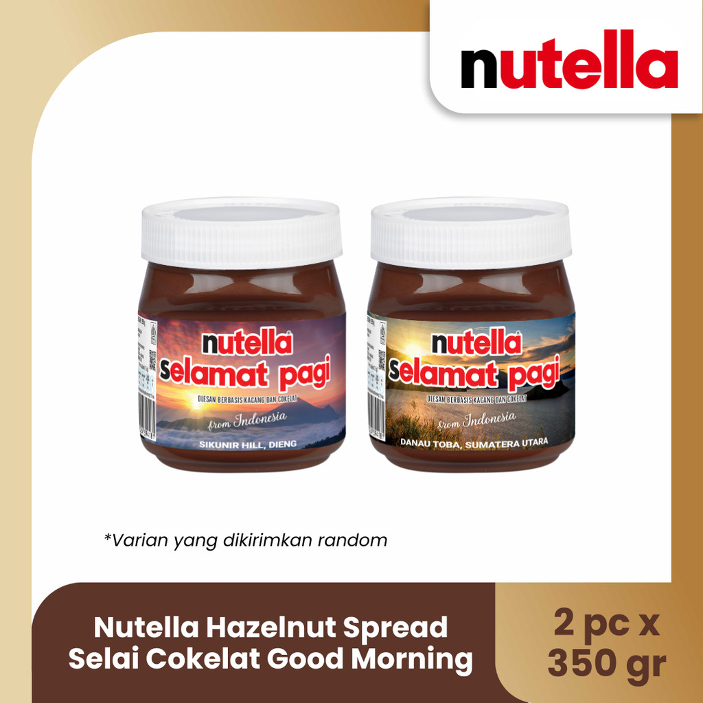 

Nutella Hazelnut Spread Selai Cokelat 350gr [Special Edition Good Morning] - TWINPACK