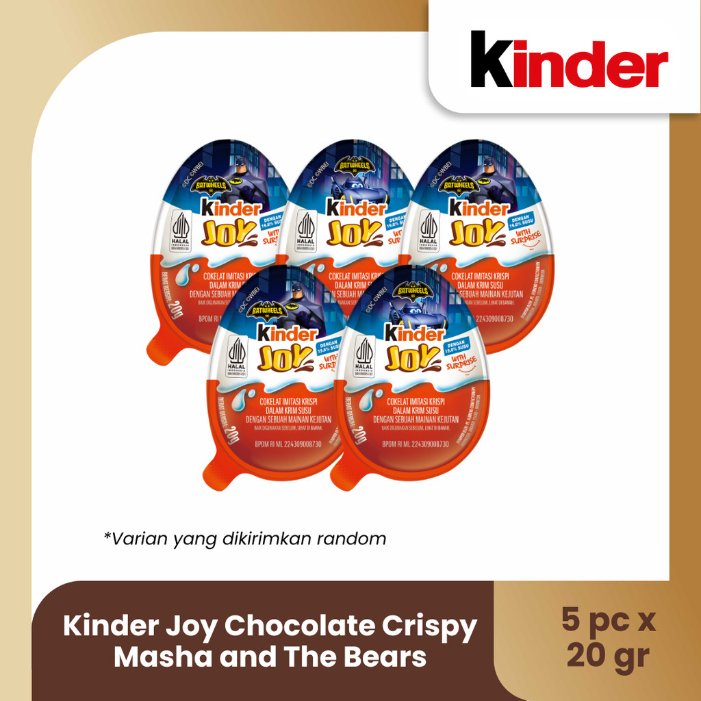 

Kinder Joy Special Edition Batwheels Chocolate Crispy 20gr - 5pcs