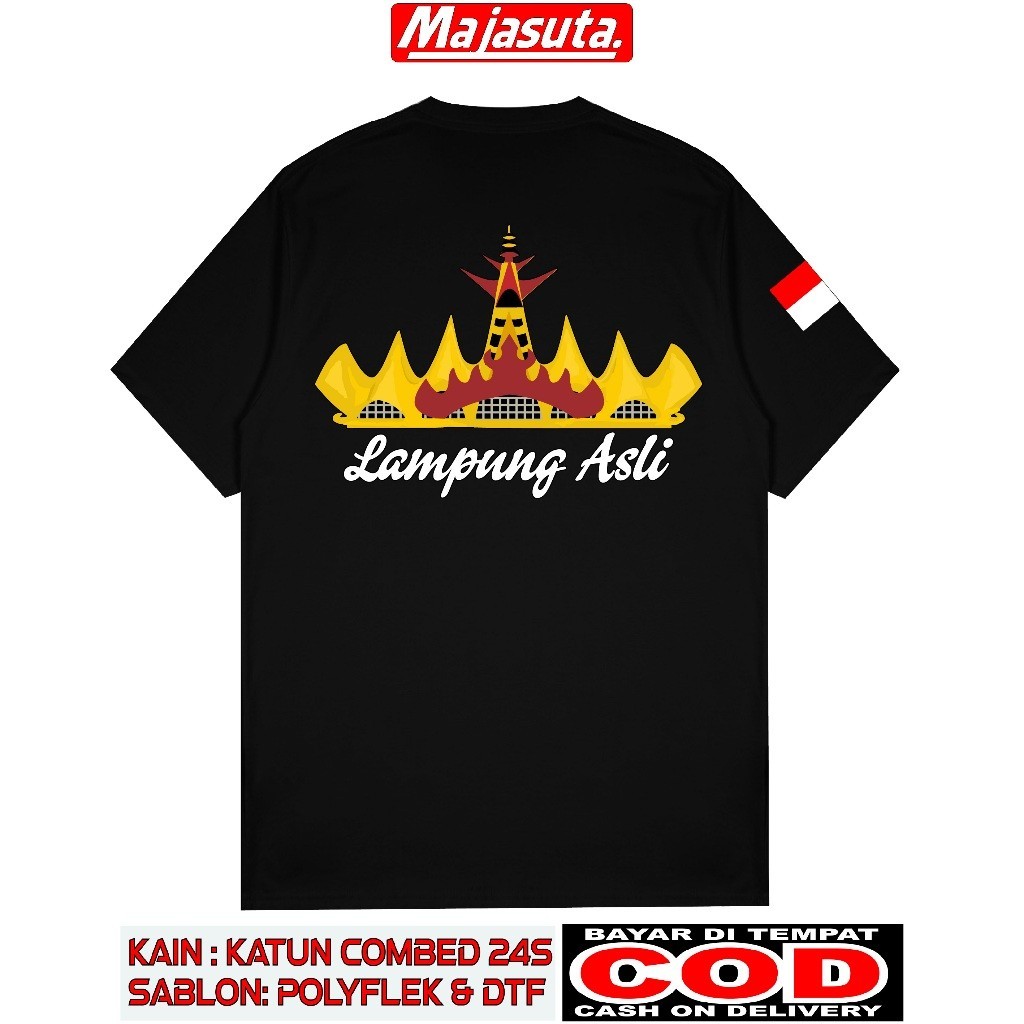 KAOS AS L I LAMPUNG BAHAN KATUN COMBED 24S TEBAL SABLON DTF