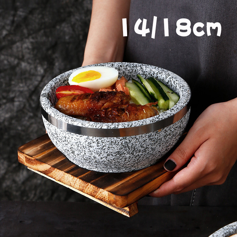 MANGKUK BIBIMBAP KOREA / Stone Pot Korean Stone Bowl Mangkuk Batu Untuk Bibimbap Korea / Korean Bibi