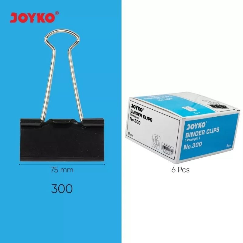 

(1PCS) Binder Clip/ Klip Penjepit Kertas No.300 merk Joyko
