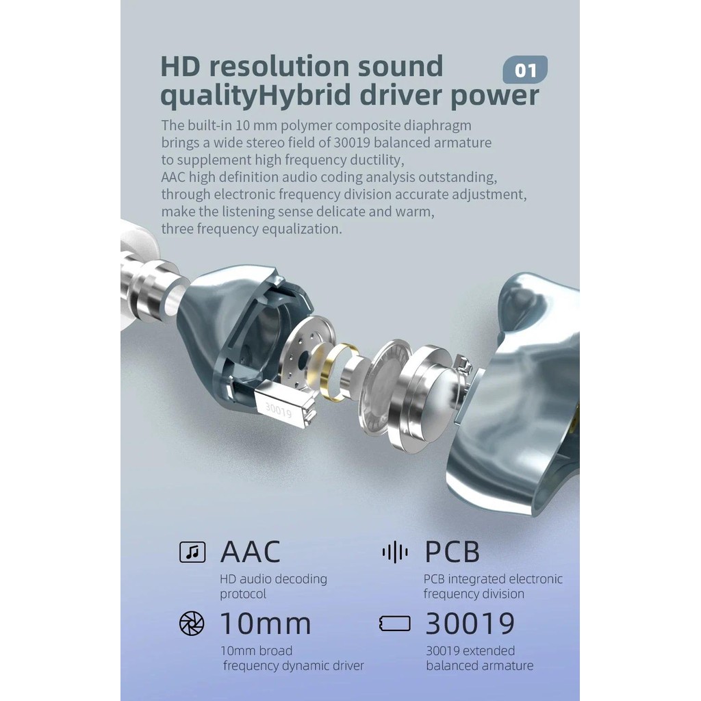 KZ SKS TWS 5.2 Bluetooth Headphone 1DD 1BA Hybrid Earphones Noise Touch Control Cancelling Sport Gam