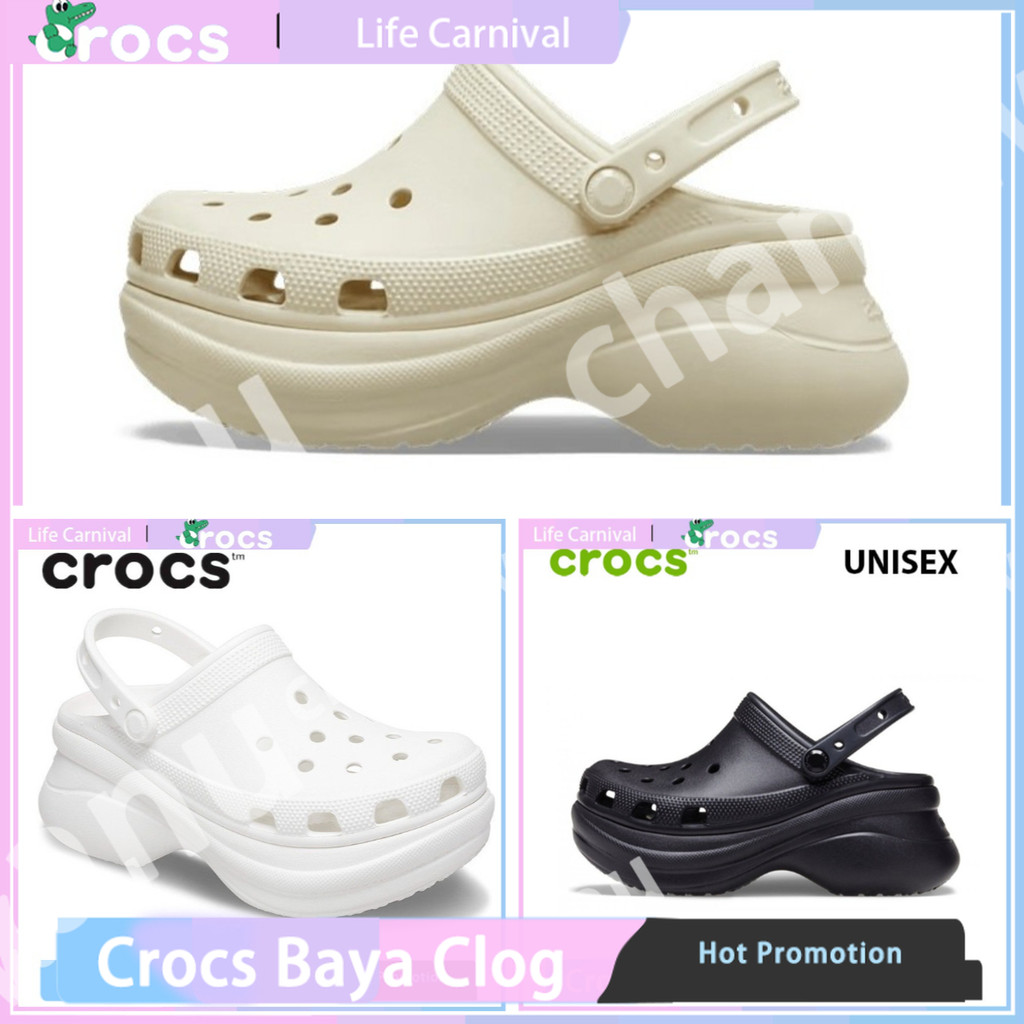 Sandal Crocs Bae clog woman's Classic BONE/BLACK/WHITE 206302