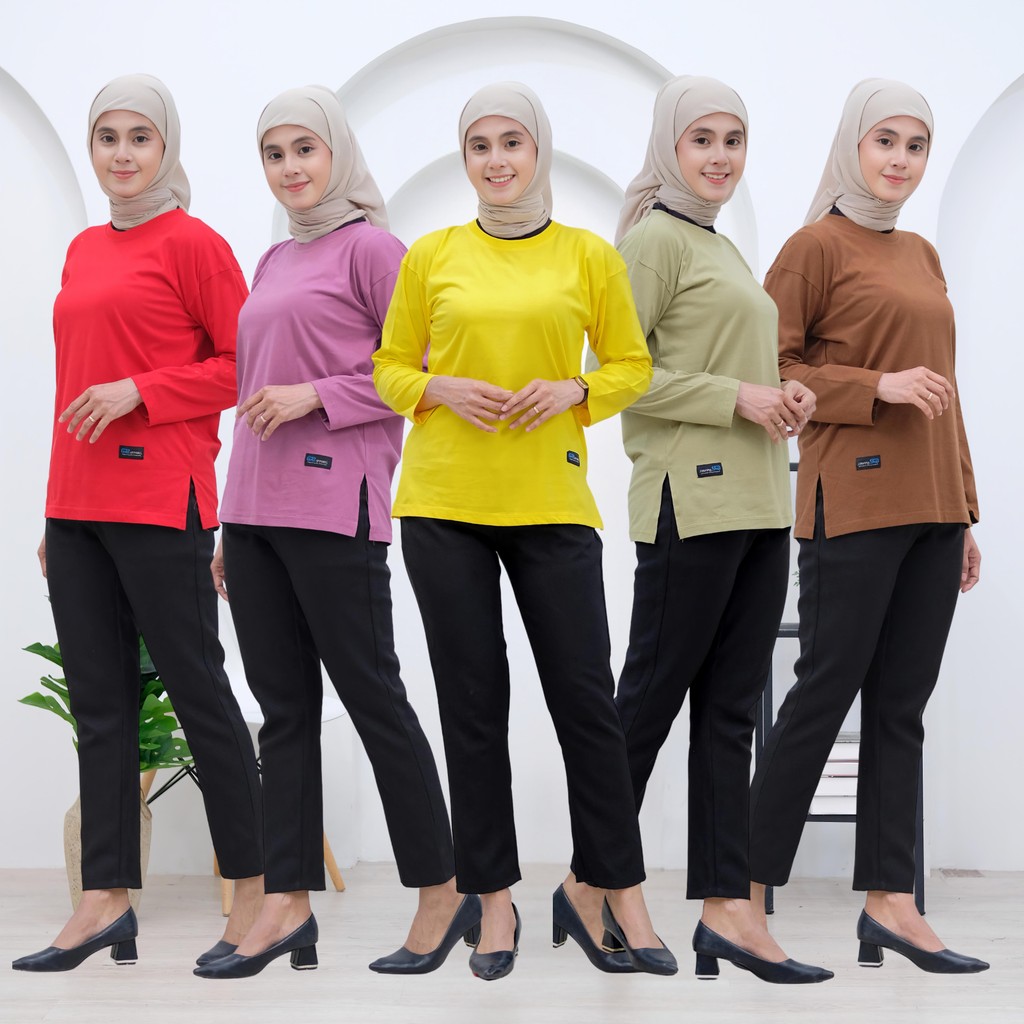GPL APPAREL KAOS WANITA TANGAN PANJANG - KAOS WANITA LENGAN PANJANG Kaos Wanita Lengan Panjang Bahan