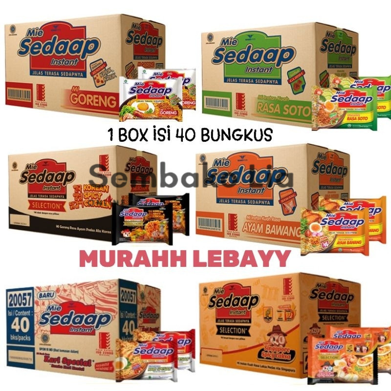 

Mie Sedaap Goreng 1 Dus Isi 40pc / Mie Sedaap Dus All Varian
