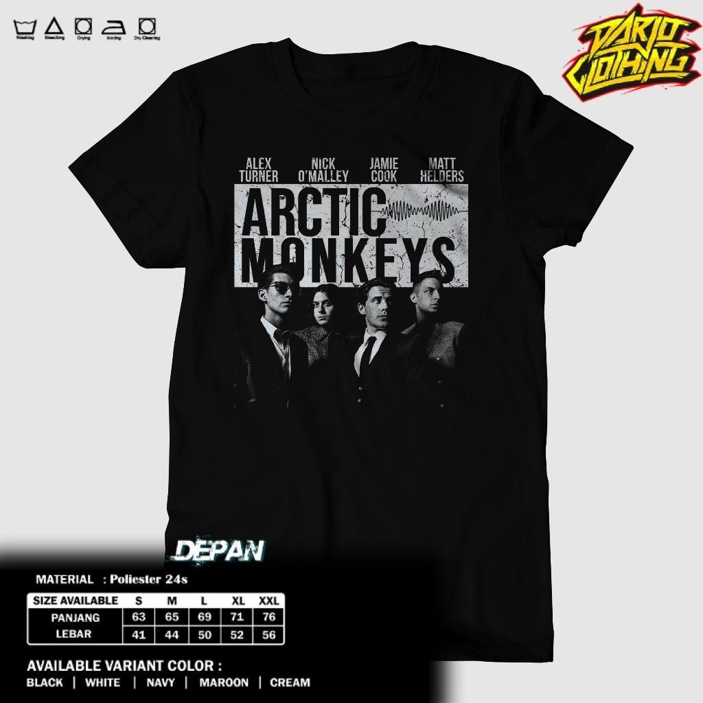 Kaos DarjoClothing - KAOS BAND - KAOS ARCTIC MONKEYS - BAJU ARCTIC MONKEYS PERSONIL - ARCTIC MONKEYS