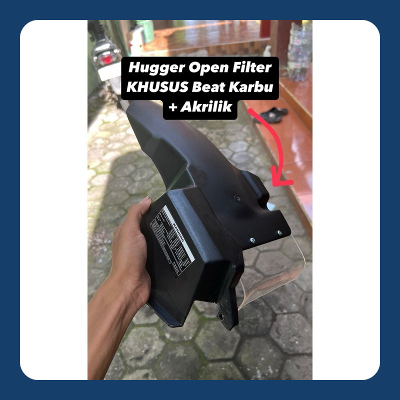 Hugger beat karbu open filter + akrilik
