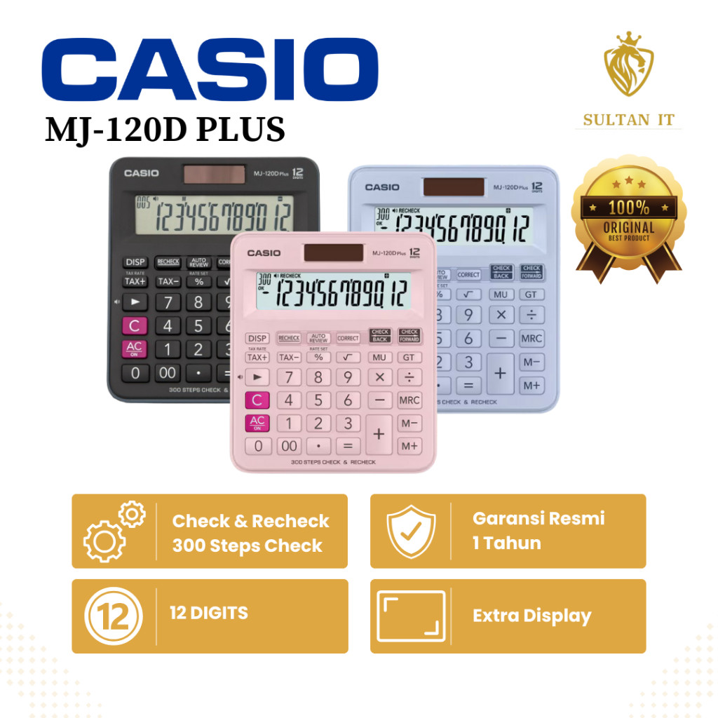 

Casio MJ 120D / MJ 100D plus Kalkulator Dekstop Origianl