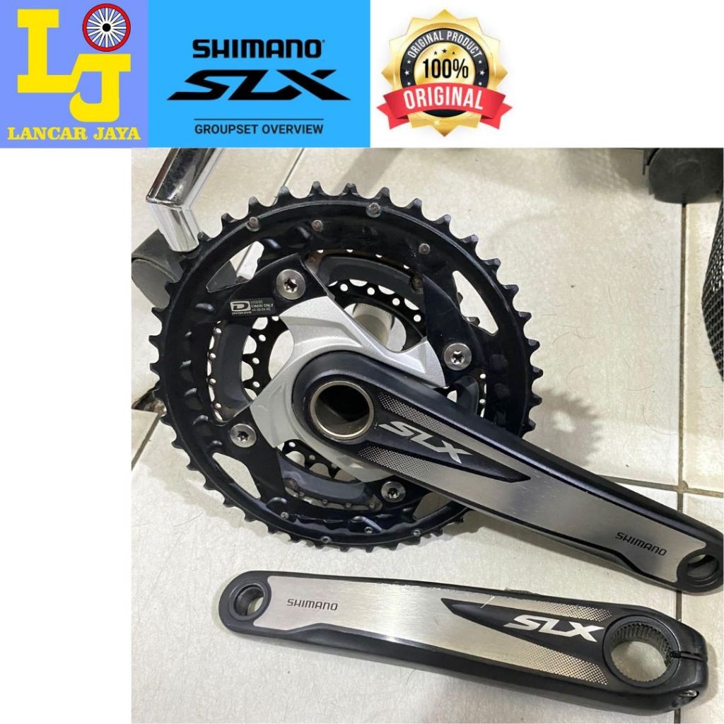 SHIMANO SLX Crank 3 Speed Triple Chainring M670 Via Japan 175MM Hollowtech 2 HT 2 Tanpa BB Original 
