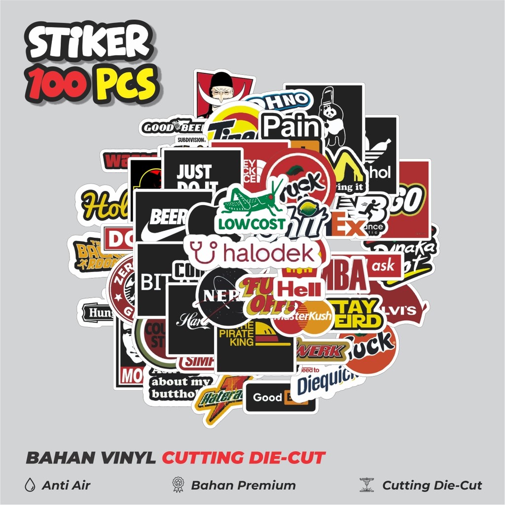 

Terbaru! 50 pcs Stiker Random Logo Parodi Versi 4 Dekorasi Lucu Kreatif untuk Notebook, Skateboard, HP