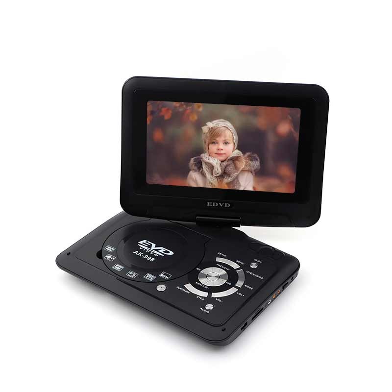 13.9 Inches Portable DVD Player Region-free EVD Player USB Port 270 Degree Rotation Swivel Screen EV