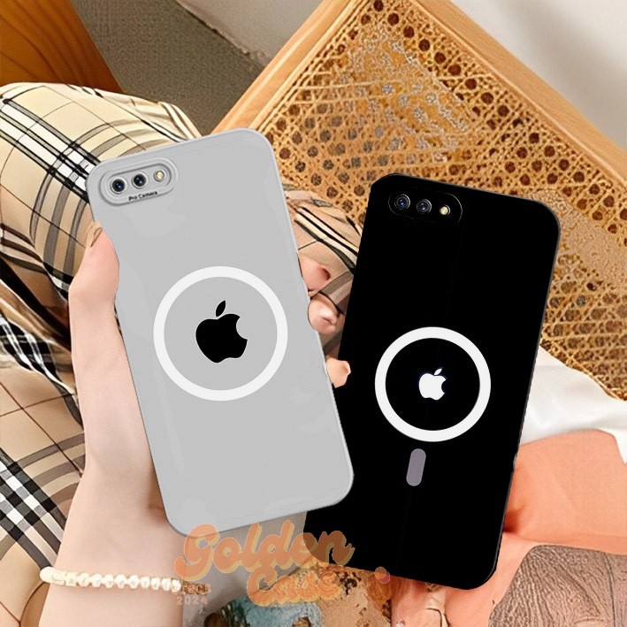 Softcase Pro Camera HP Oppo A3S / Realme C1 / Oppo A1K / Realme C2 Motif Logo Iphone Keren - Case Ke