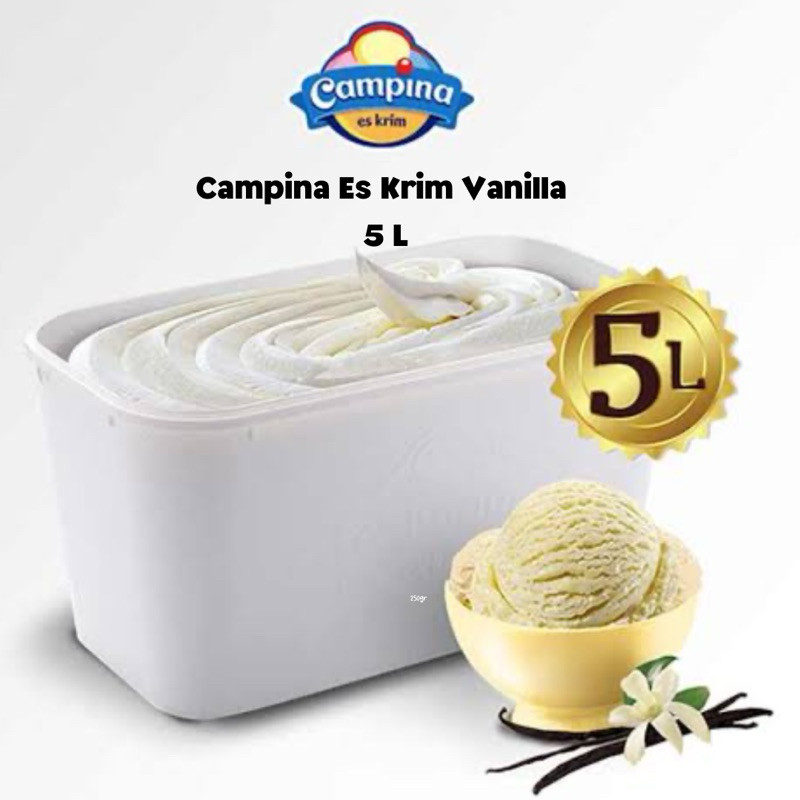 

Es Krim Campina Es Krim Vanilla 5L | es cream | es krim vanila | panila